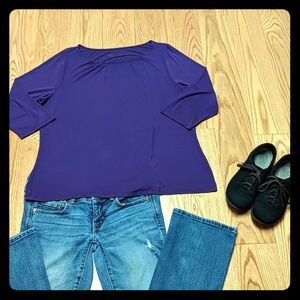 Dark purple 3/4 sleeve t-shirt